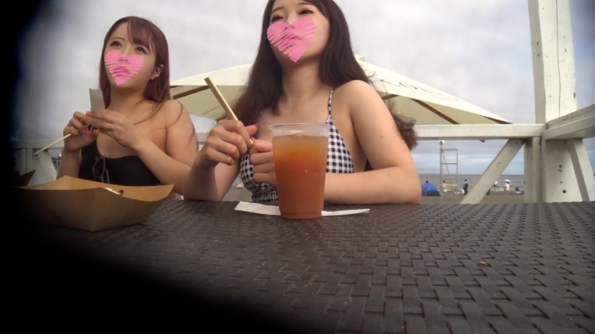 湘南・江の島でナンパした最高級の水着美女2人組とハメ撮り！リアルすぎる3P中出し
