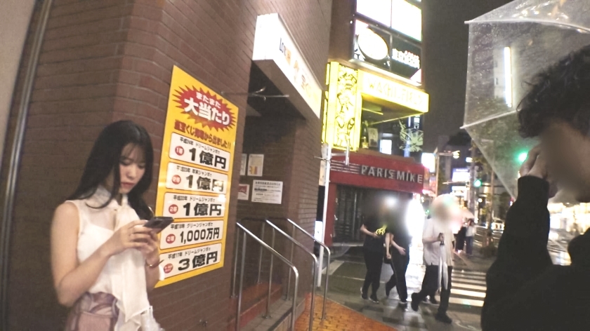 【初撮】新宿の雨に濡れる美容系美女（2●歳）をナンパ！酒乱れ、終電後の本能剥き出しバックレックス